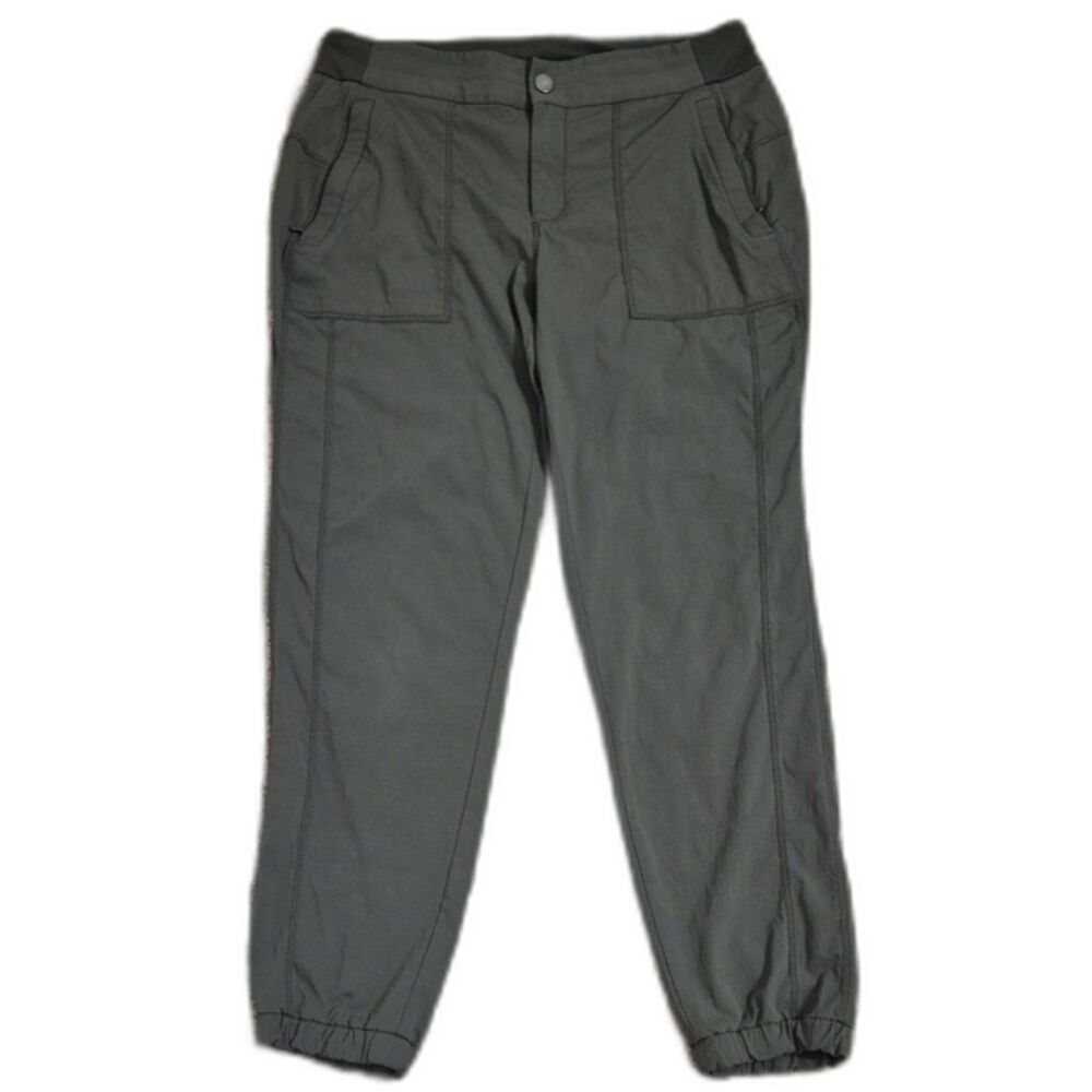 Athleta Trekkie Jogger Pants Size 10 Olive Green Hiking Travel Ripstop Gorpcore